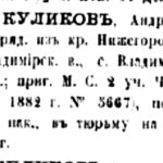 Куликов с.Владимирское 1885 год